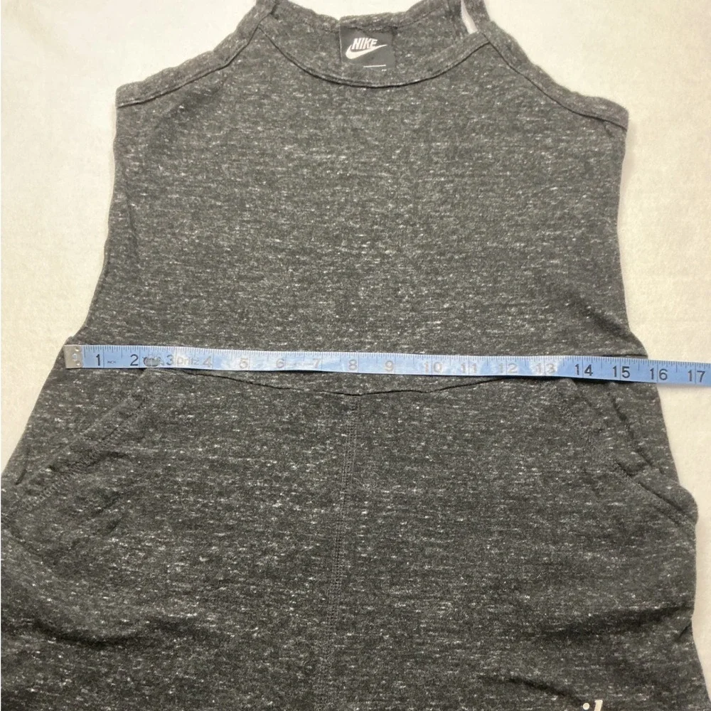 Nike Sportswear Gym Vintage Romper Dark Grey Heather Small CJ1694-010